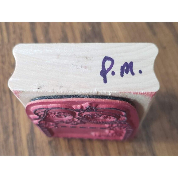 Uptown Rubber Stamps Sandi Gore Evans Snow Couple Wooden Rubber Stamp SG-25129 - Picture 4 of 7